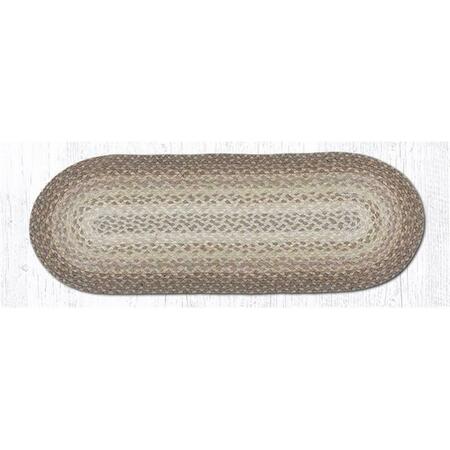 CAPITOL IMPORTING CO 13 x 36 in. Natural Jute Oval Table Runner 52-TR776